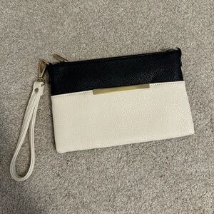 Charming Charlie's Black and White Pouch